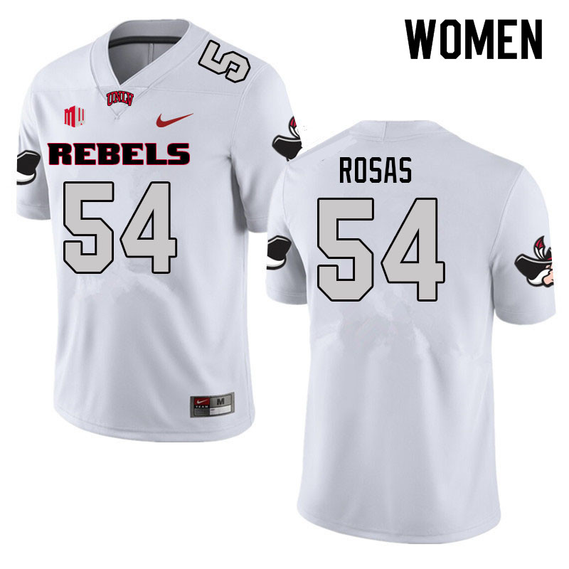 Women #54 Anthony Rosas UNLV Rebels College Football Jerseys Sale-White